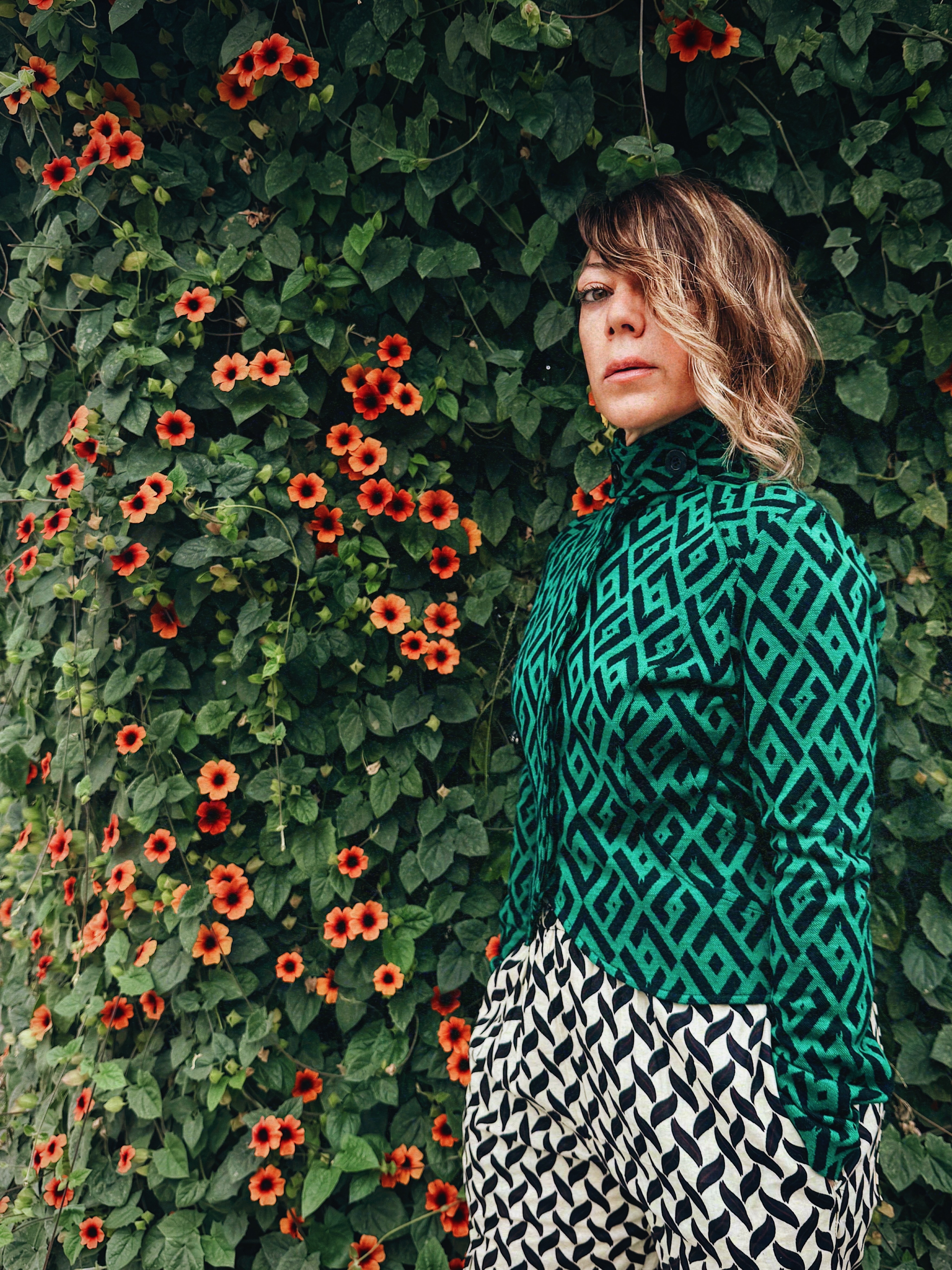 Greenjacketorangeflowers